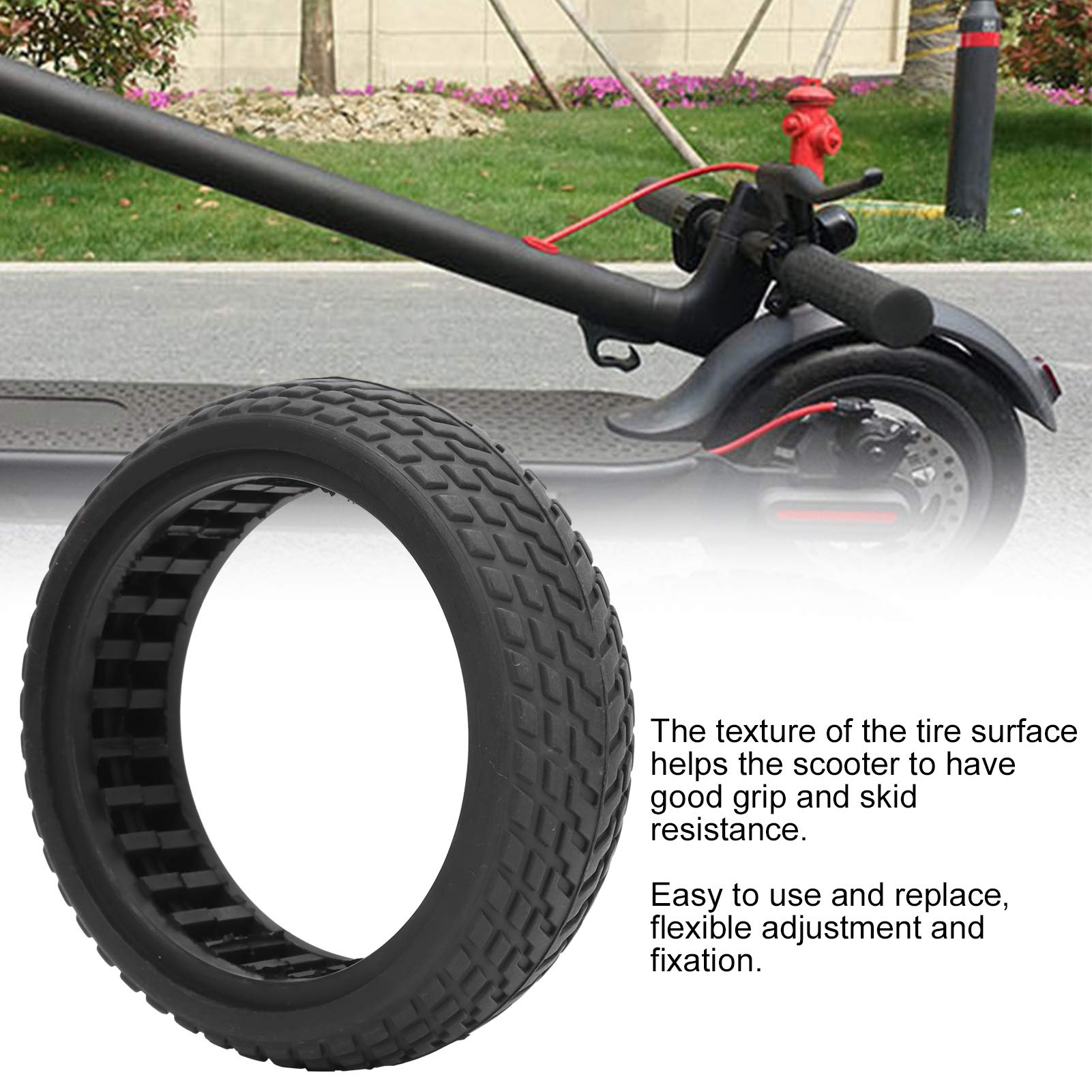 Electric Scooter Tyre, 6.5inch Explosion-Proof Solid Tires Scooter Wheel's Replacement Accessory for 6.5inch Electric Scooter