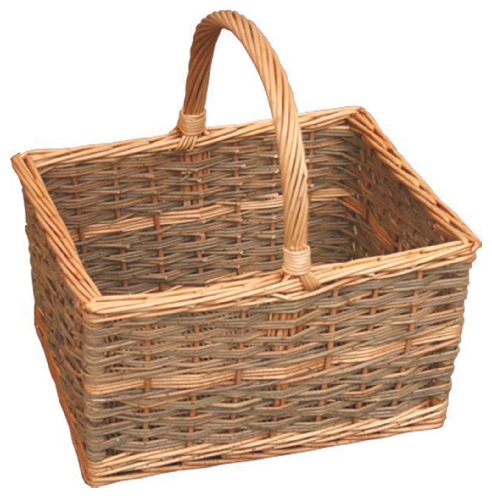 Red Hamper Brown Yorkshire Rectangular Shopping Basket, Wicker, 31 X 37 X 23 Cm
