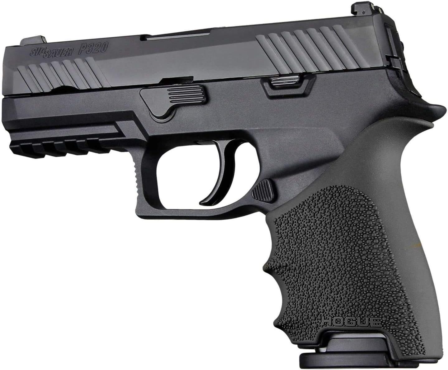 Hogue HO17610 P320 Compact: HandALL Beavertail Grip Sleeve - Black