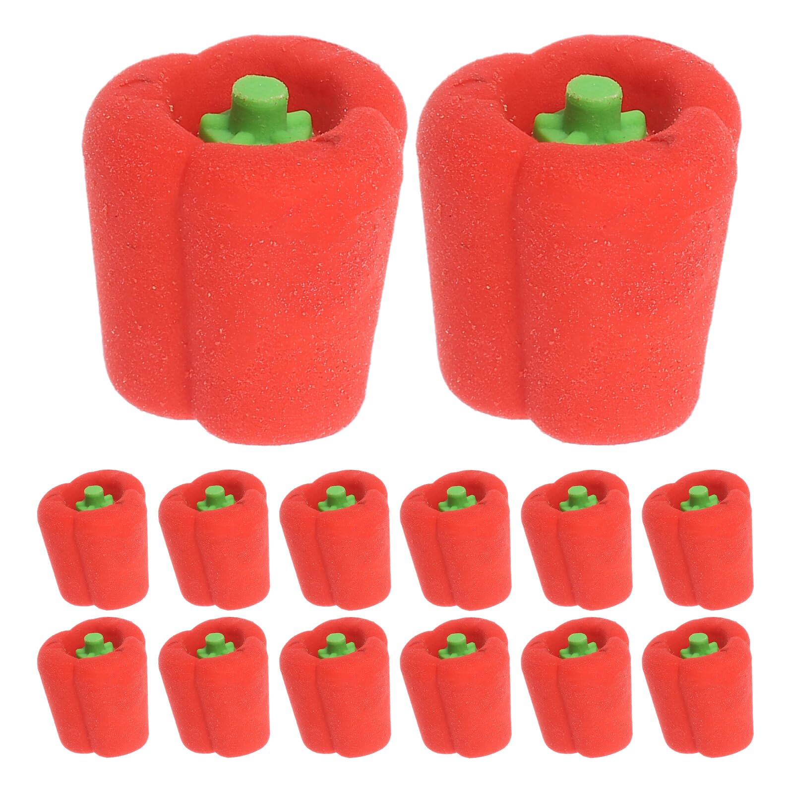 Zerodeko Lot de 100 set de Gommes Amusantes de Poivron Rouge Mini Gommes Tpr Décoratives pour Élèves Corrections Précises pour L’École la Maison Récompenses Scolaires