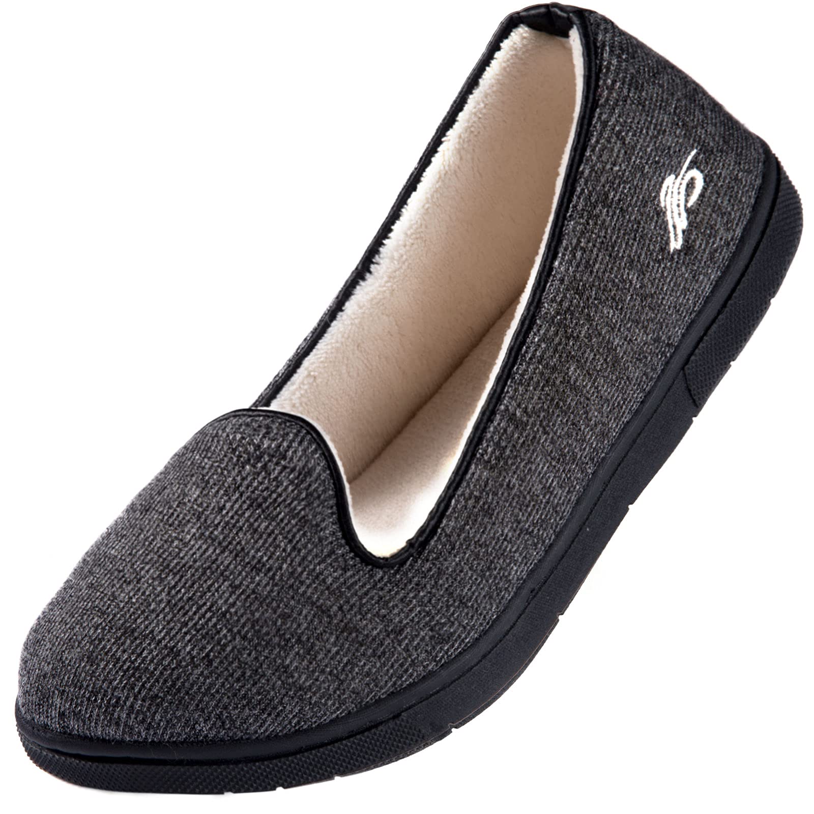 WishcottonWomen's Lightweight and Breathable Slip-On Slippers, Comfortable Slippers, Memory Foam with Non-Slip Rubber Sole for Indoor and Outdoor Use