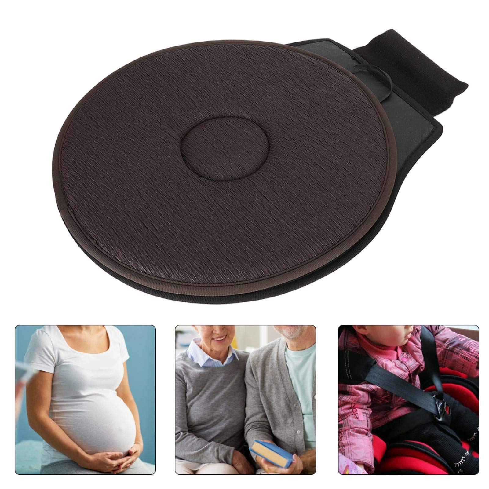 Protezione antiscivolo per tappetino per auto per donne incinte anziane, cuscino per sedile girevole, cuscino per auto rotante a 360 °, ufficio per uso domestico, cuscino per auto girevole portatile,