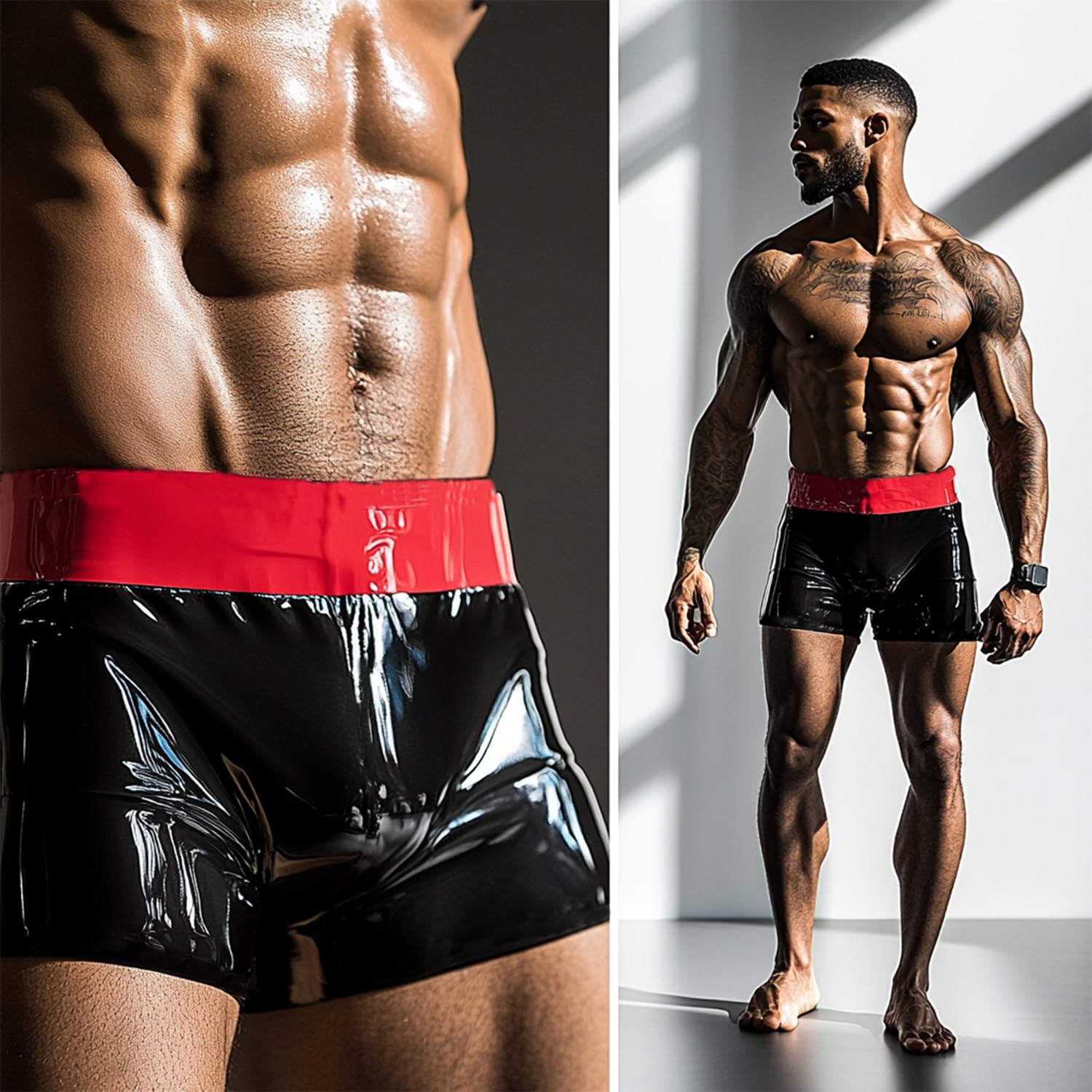 Caleçon en Latex à la Mode pour Hommes, Sous-vêtements en Caoutchouc Naturel, Culottes pour Costume de Cosplay, Vêtements de Club