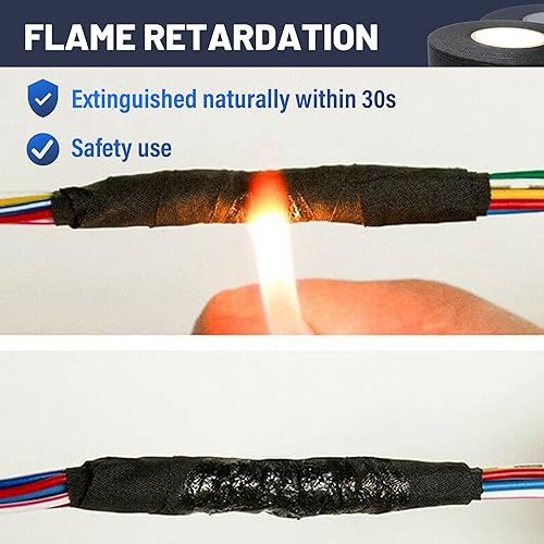 Miniatura 4 de RED WOLF Cinta para Arnés de Cableado de Alta Temperatura Cable de Alambre Cinta de Tela Autoadhesiva para Protección de Envoltura de Arnés