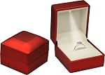 LED Boîte à bague noire pour la proposition, mariage, fiançailles, anniversaire, Saint Valentin, Noël.., design octagonal de luxe LED Bijoux de bague boîte cadeau avec lumière pour les hommes pour les femmes pour les filles