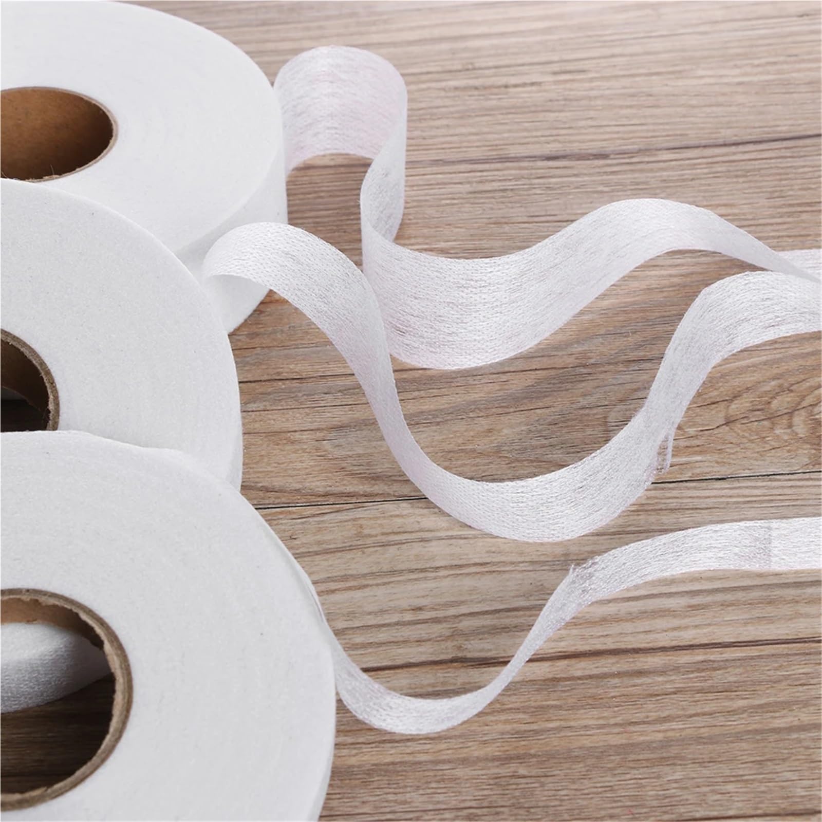Lot de 10 rouleaux de 100 mètres/pièce - Ruban adhésif unilatéral pour repassage, couture, ourlet d'enveloppe, insert en tissu non tissé