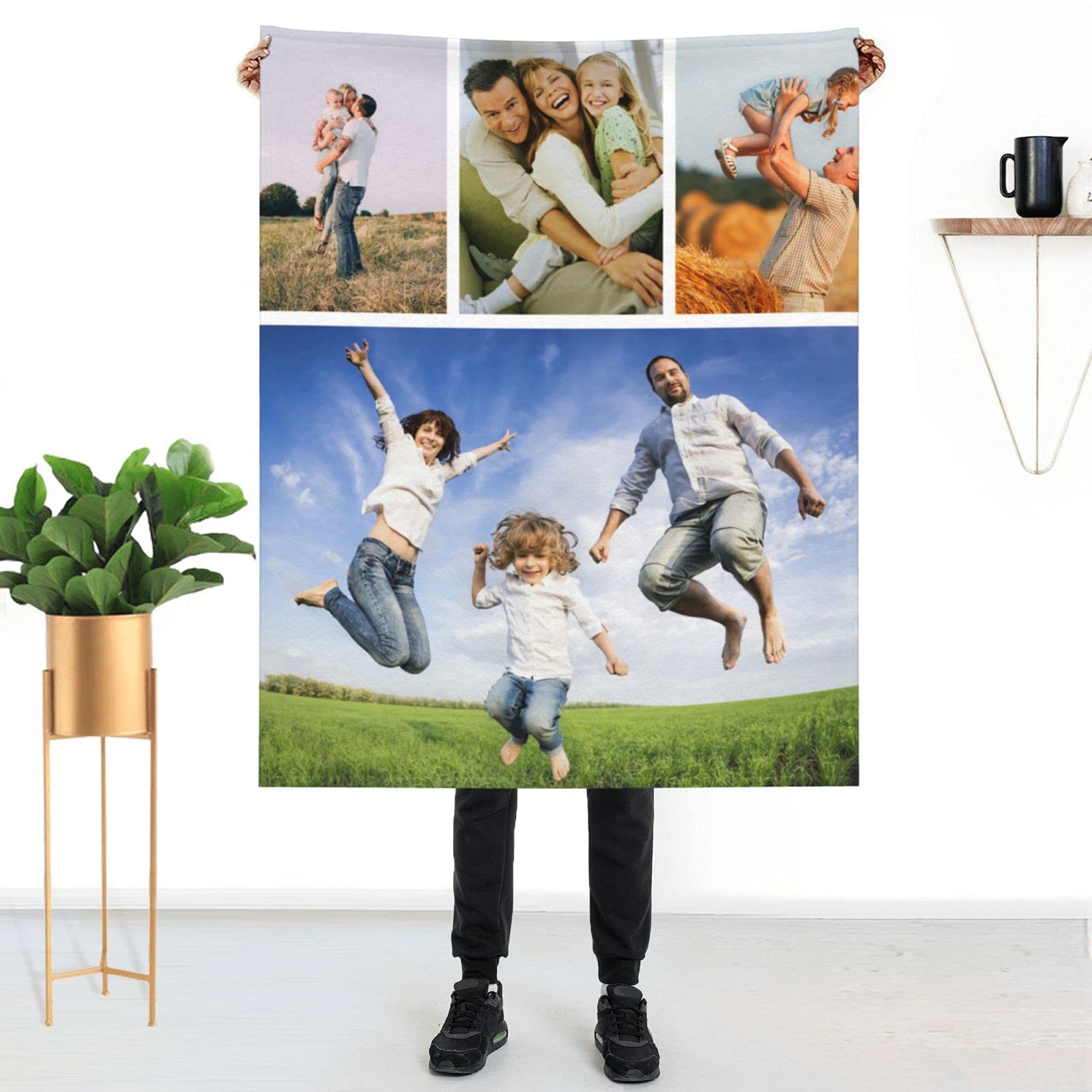 Couverture photo personnalisée : ajoutez du confort et des souvenirs à votre salon pour Noël