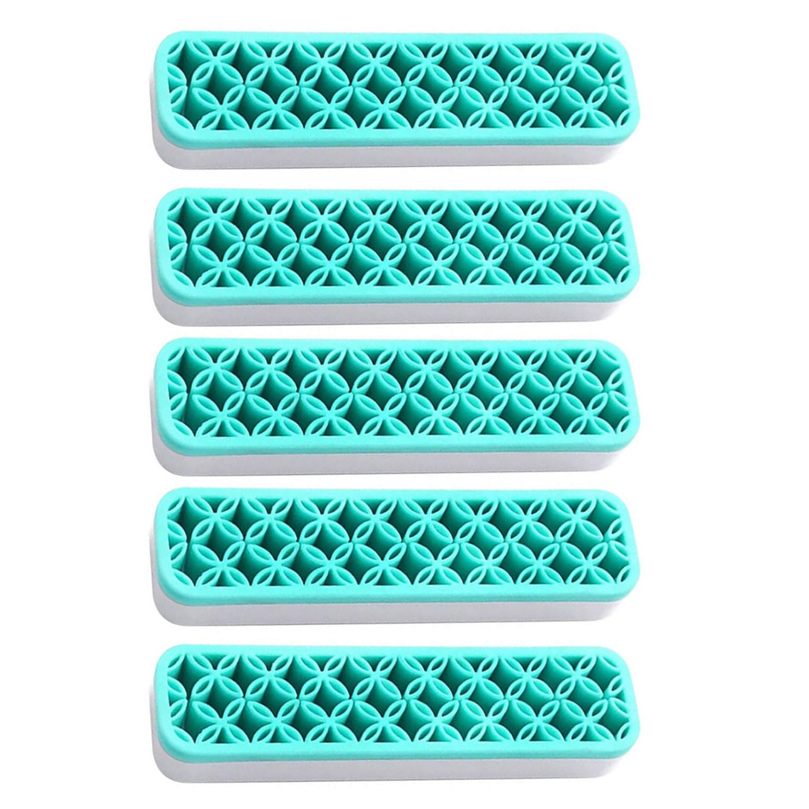 Lot de 5 supports de pinceaux de maquillage portables en silicone multi-usages pour pinceaux et outils d'artisanat