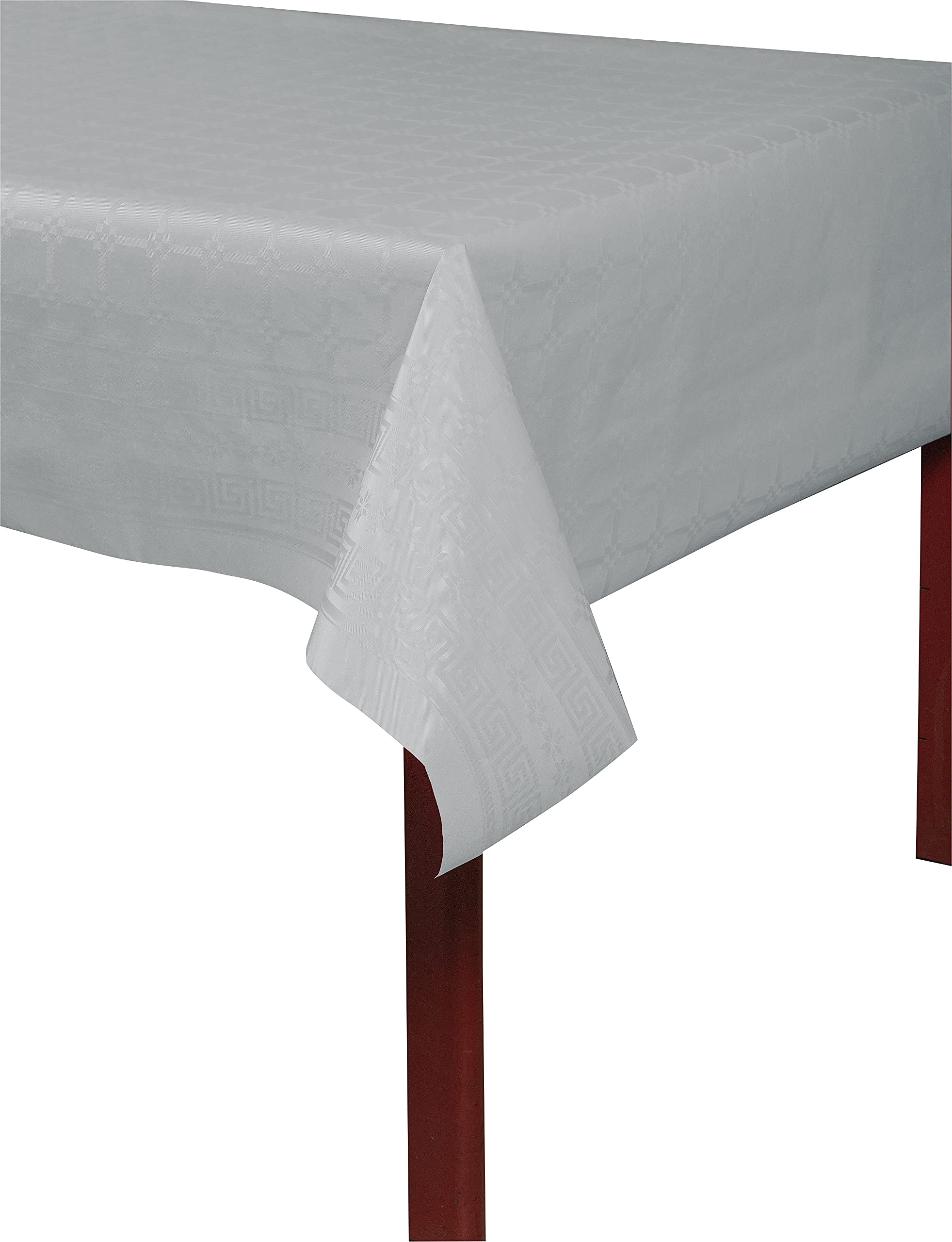 Pro Nappe - Rif. R480613I - 12 tovaglie usa e getta carta damascata in rotolo lunghezza 6 m x larghezza 1,20 m - Colore grigio - Carta damascata dal motivo universale chic e classico