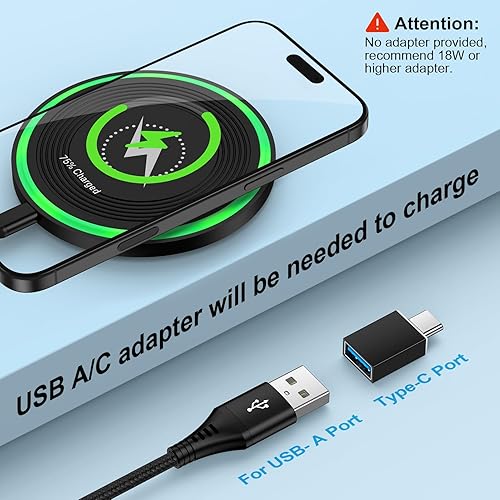 Miniatura 8 de Almohadilla de carga inalámbrica rápida para Samsung Galaxy S25 S24 FE Plus Ultra S23 S22 Z Fold SE, Moto Razr Plus 2024, Edge 2024, cargador