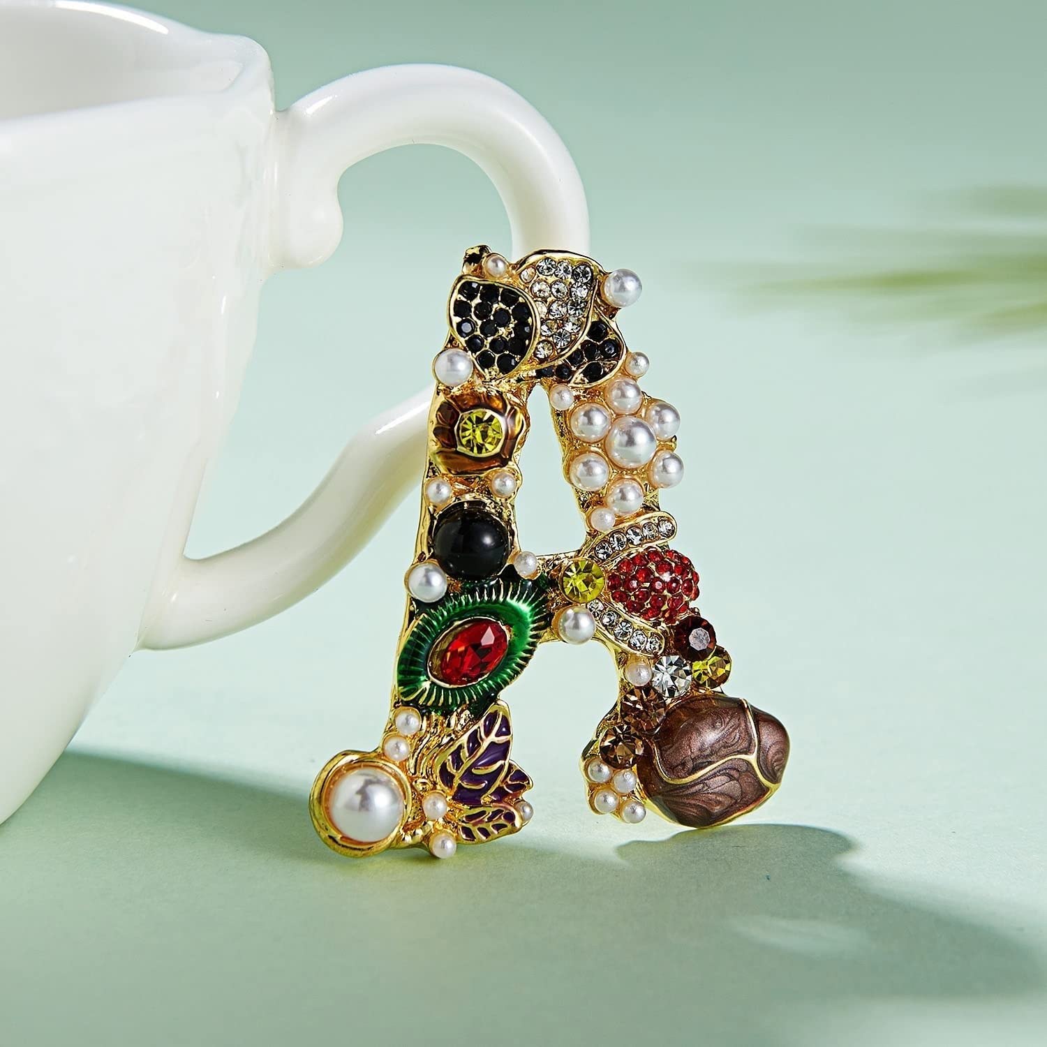 Broschen, Party-Brosche, Broschen, Kristall-Alphabet-Brosche für Damen, Vintage-Strass-Buchstabe, Emaille, Kristall-Brosche, Anfangsnadeln, Hochzeit, Schmuck, Dekoration, Geschenke, Broschen, Ansteck