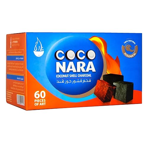 Coconut 100% Natural Hookah Charcoal 60 Piece Box by CocoNara