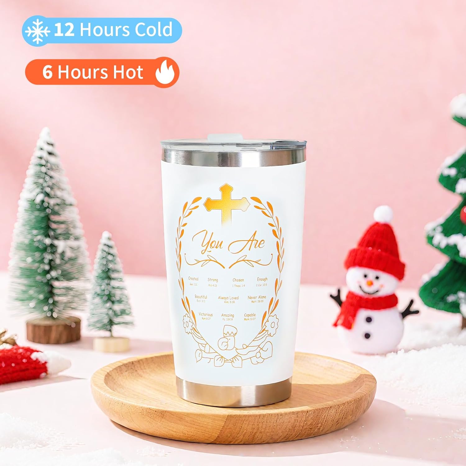 Christian Gifts for Women Faith,Spiritual Gifts for Females,Religious Gift for Female Unique Secret Sister Gift For Women Christian for Female,Mom, Sister,Friends,Grandma,Wife w/Bible Verse Jar(white) - Image 6