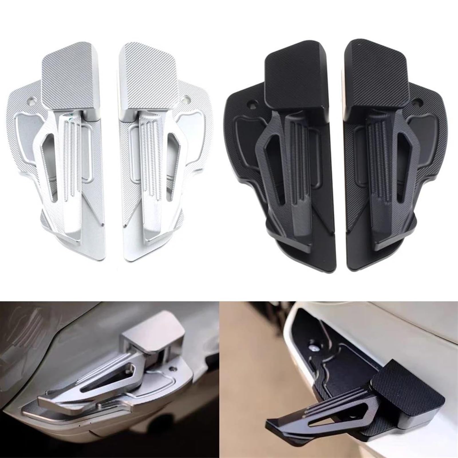 Repose-Pieds Passager Extension Vespa Primavera / Sprint 125/150 2017-2022 - Aluminium CNC Noir