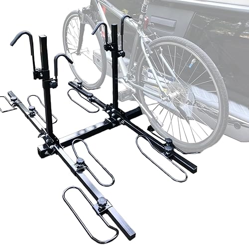HECASA Soporte universal para 4 bicicletas, plegable, compatible con camiones deportivos, SUV, con receptor de enganche de 2 pulgadas, capacidad de