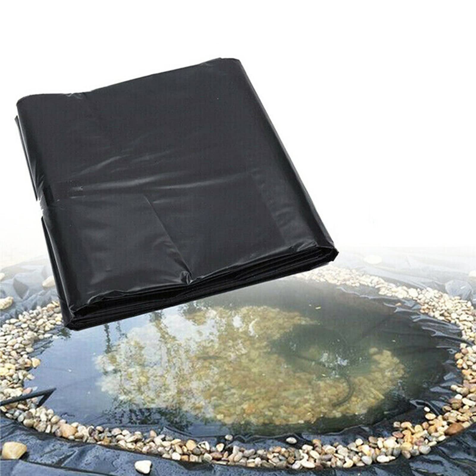 NatliedopNatliedop Fish Pond Skins Rubber Liner Pond Liner Cloth Thick and Impermeable Beautify The Environment Tear and Seepage Resistance (Color : Black, Size : 12x15m)