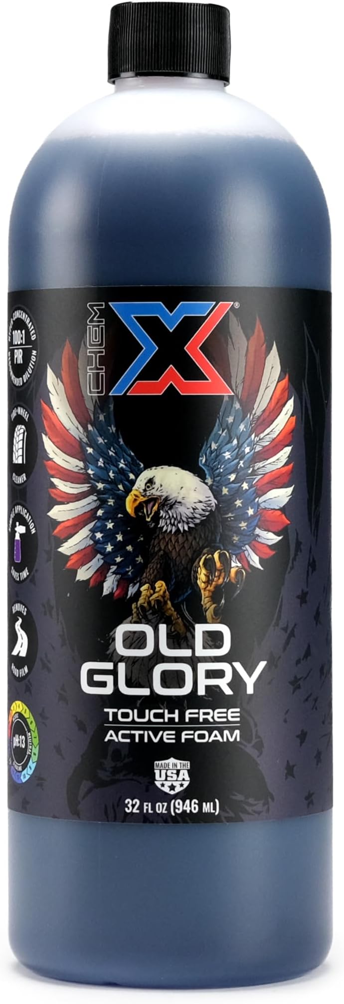 Chem-X Old Glory: Touch-Free Active Foam Vehicle Wash (32oz)