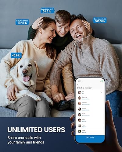 Miniatura 6 de RENPHO Báscula para peso corporal, báscula de baño digital inteligente, báscula de grasa corporal con Bluetooth, monitor electrónico de composición