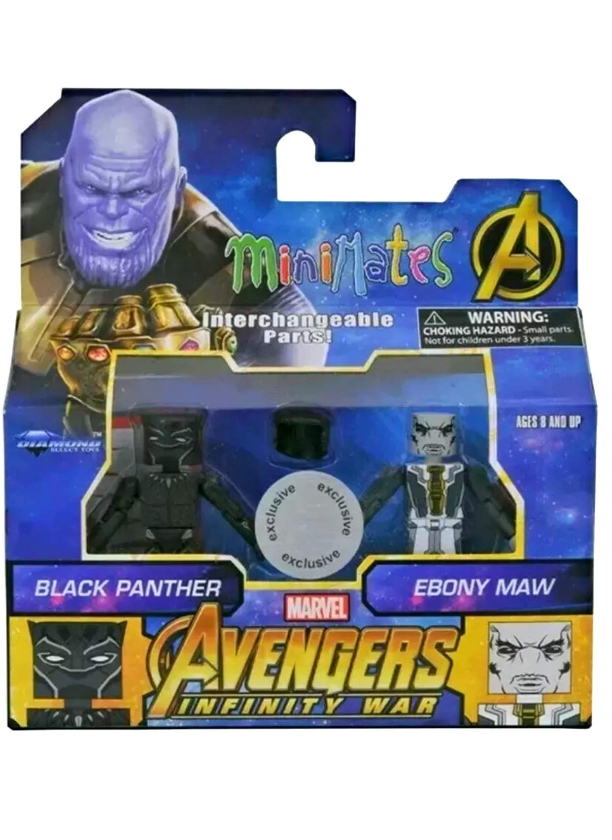 Marvel Minimates Avengers Infinity War Black Panther and Ebony Maw
