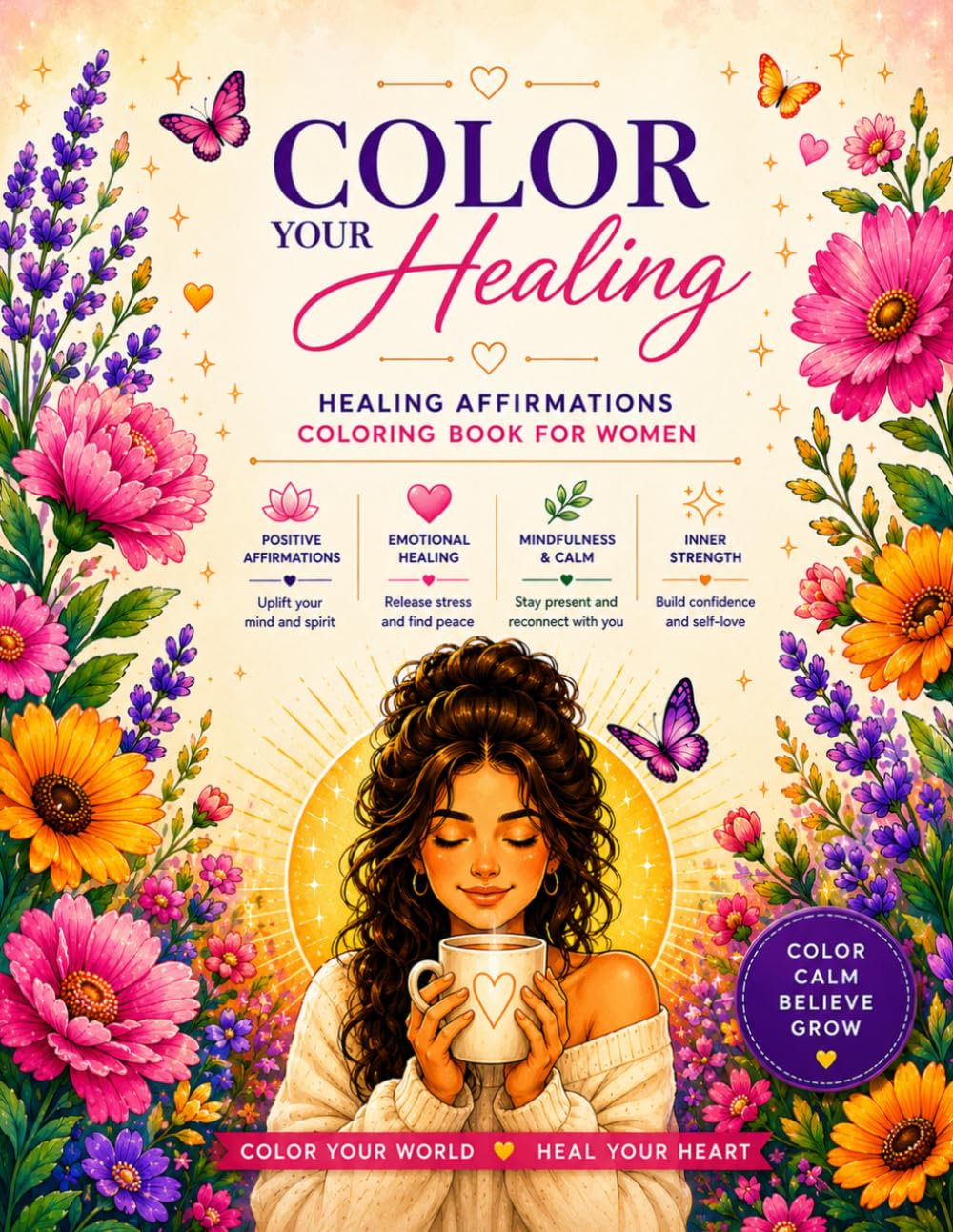 Color Your Healing: Healing Affirmations Coloring Book for Women