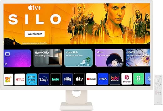 LG 32SR50F MyView Smart Monitor (32″, 80cm), FHD IPS Display (1920 x 1080) with webOS, Work & Play Smarter, ThinQ Home Dashboard, AirPlay 2 +…