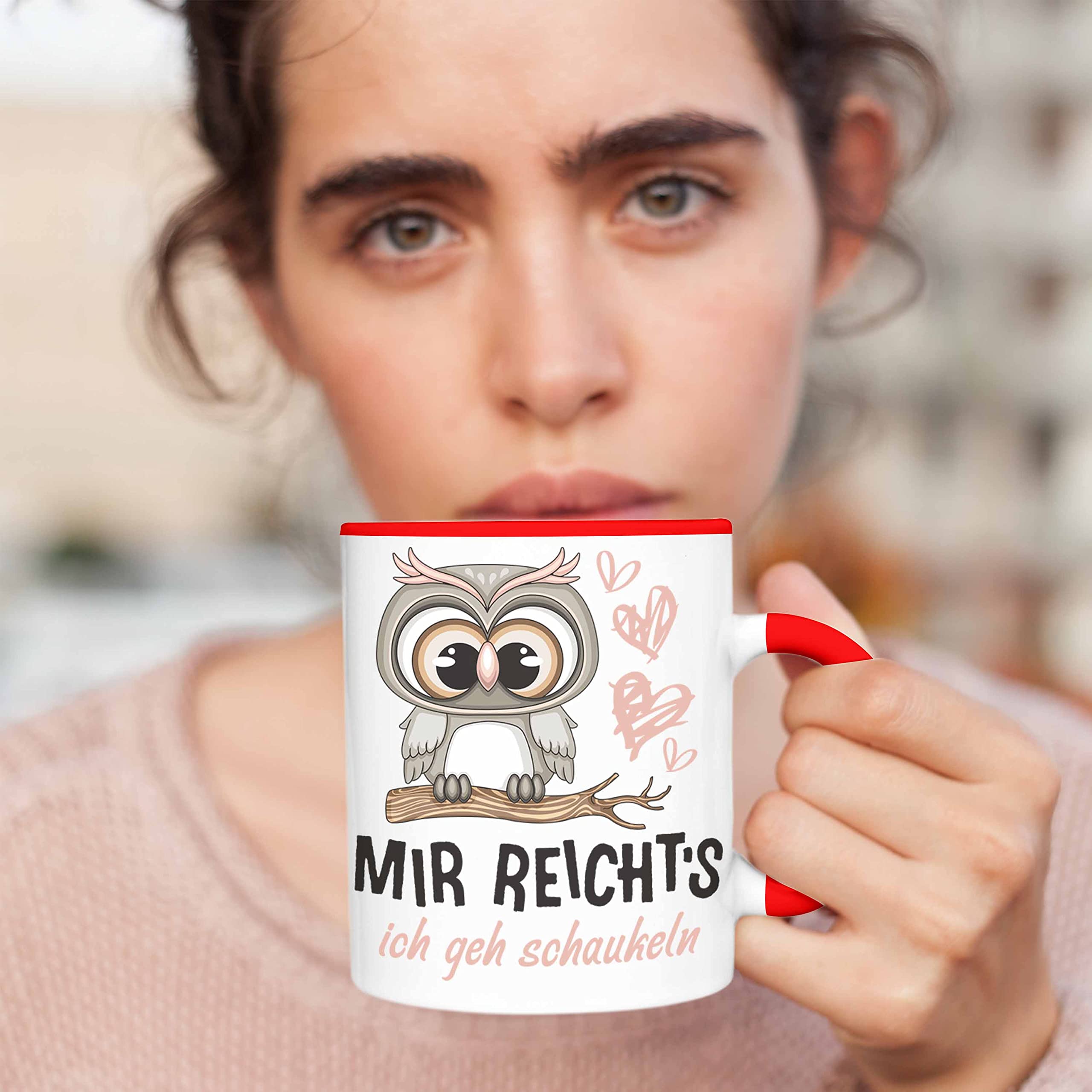 Trendation – Lustige Kaffeetasse Mit Eulen-Spruch & Kaffeeliebe-Design, Perfekt Als Geschenk