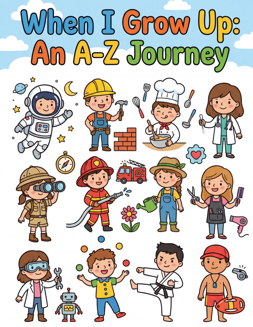 When I Grow Up: An ABC Coloring Book Featuring Dream Jobs Kids Love (An A-Z Journey)