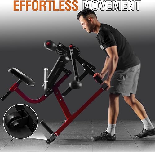 Miniatura 7 de GMWD Máquina de extensión de piernas y rizo, máquina especial de piernas para la parte inferior del cuerpo, banco de ejercicio de piernas ajustable