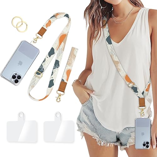 Miniatura 38 de Cordón para teléfono Piefly, correa cruzada para teléfono, cordones para teléfono celular para alrededor del cuello, de la muñeca, del hombro,