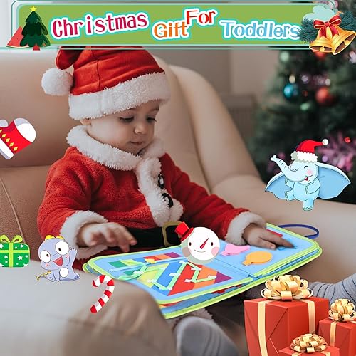 Miniatura 4 de Tablero de actividades Montessori Juguetes para niños y niñas de 1, 2, 3, 4 años, juguetes sensoriales de viaje, libro ocupado para avión,