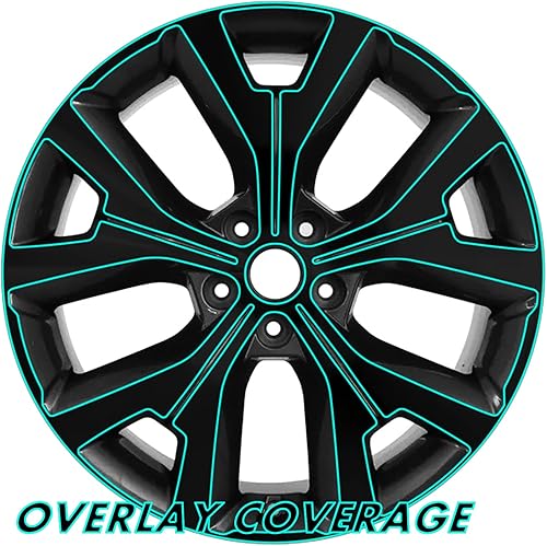 Miniatura 2 de SlickMod Revestimiento de vinilo opaco Chrome Delete para Hyundai Palisade 2020-2022 Llanta de rueda de 20 pulgadas (negro brillante)