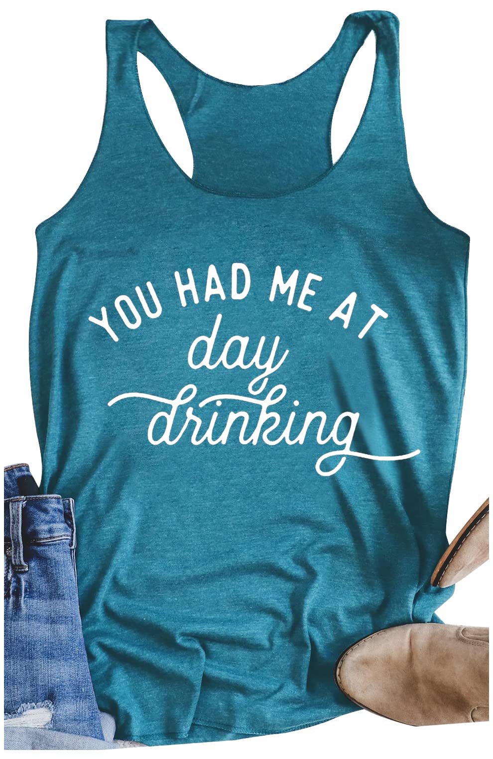 Womens Racerback Tank Tops You Had Me Summer Casual Loose-Fit Tops Camisole Workout Yoga Tanks Vacation Beach Shirts