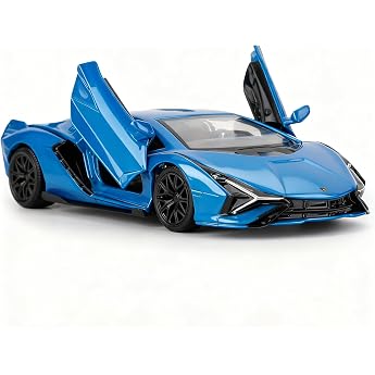 tgrcm-cz lamborghini si n fkp37 casting car model zinc alloy pull back vehicles toy car for toddlers children boys girls poison blue