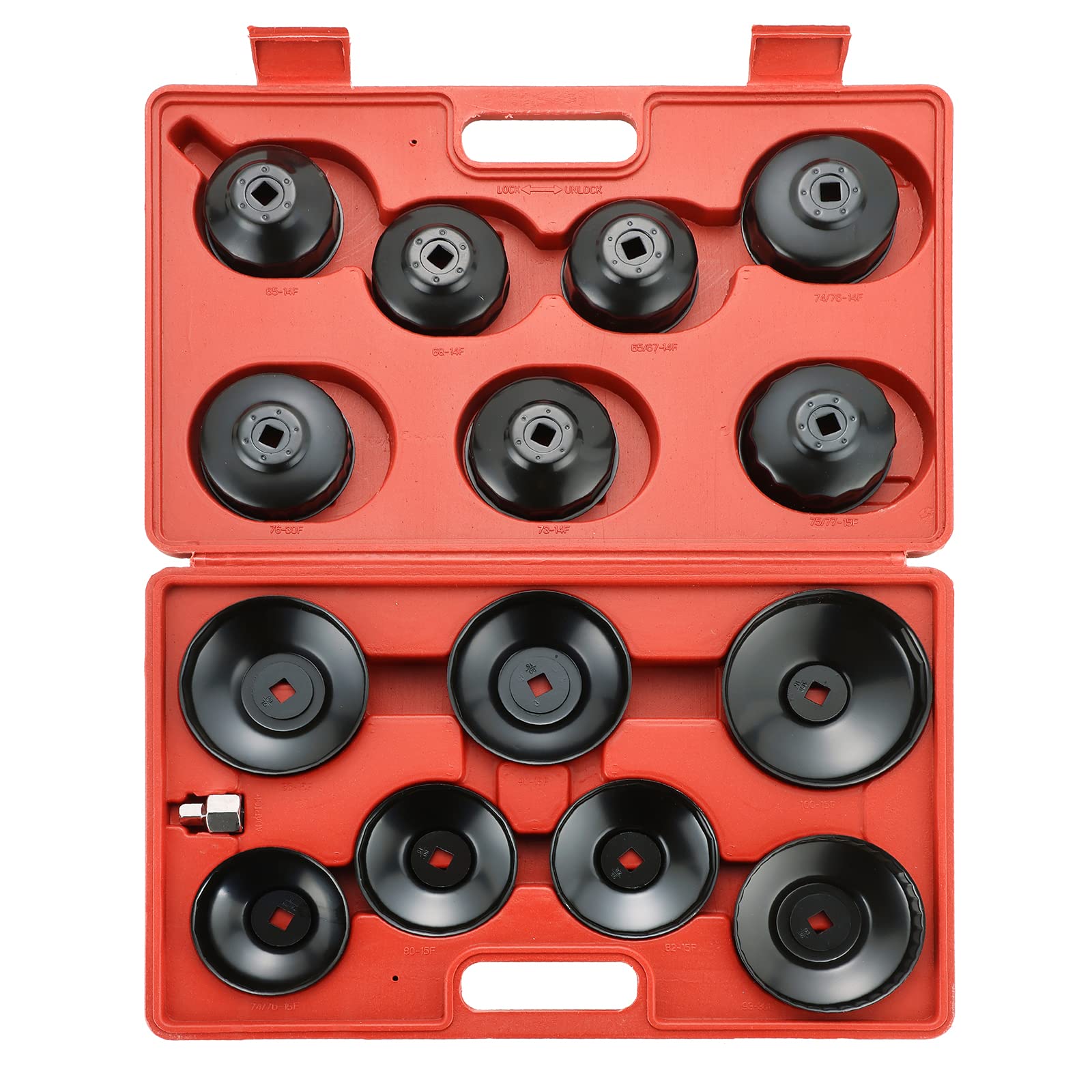 Acymner 15PCS Oil Filter Cap Wrench Tool | Universal Oil Filter Socket Wrench Set 3/8 inch Drive
