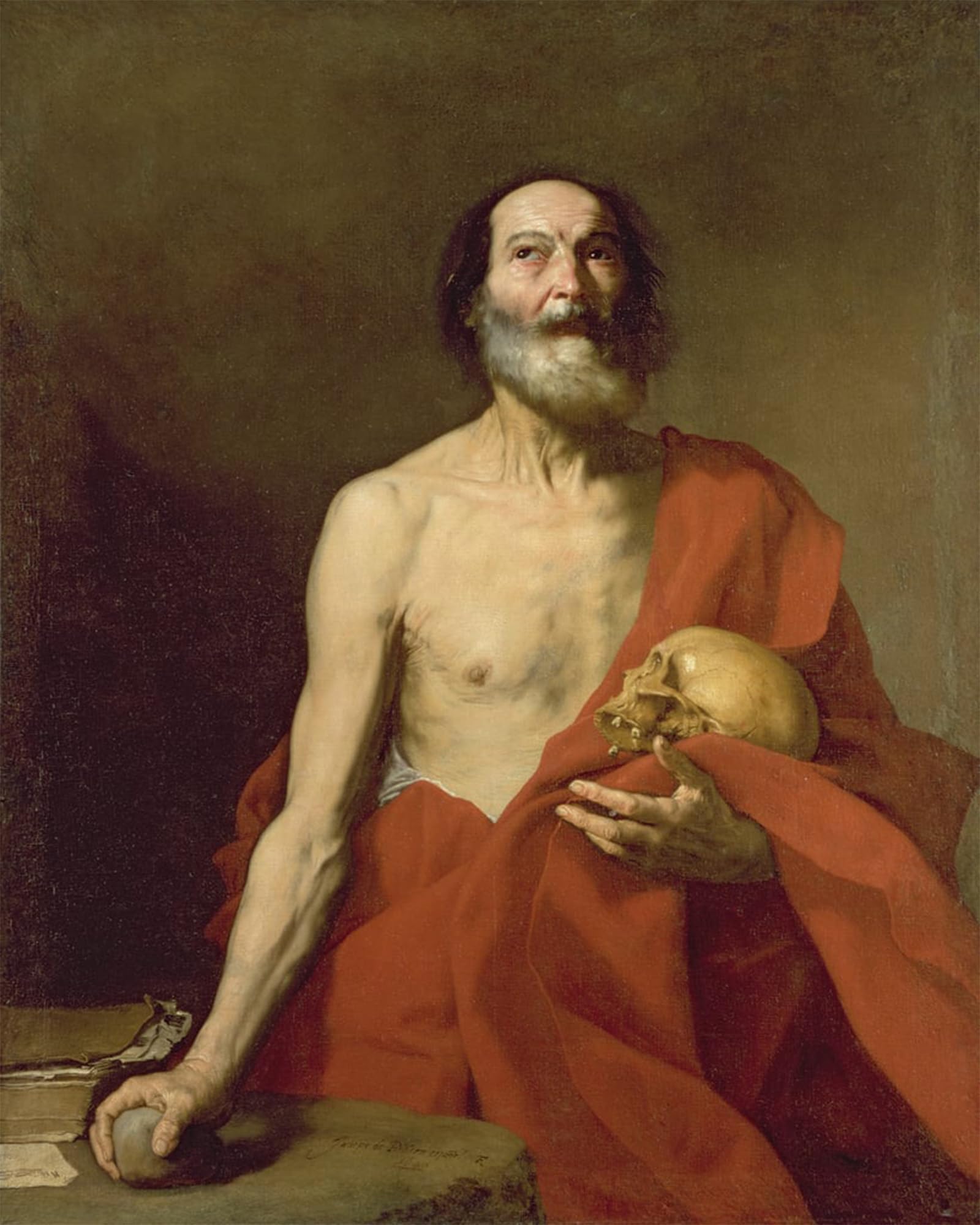 ARTXLXXBN Famous Painting Canvas Artwork Graffiti Print Saint by Jusepe De Ribera Portrait Canvas Image for Home Decor 60x90cm