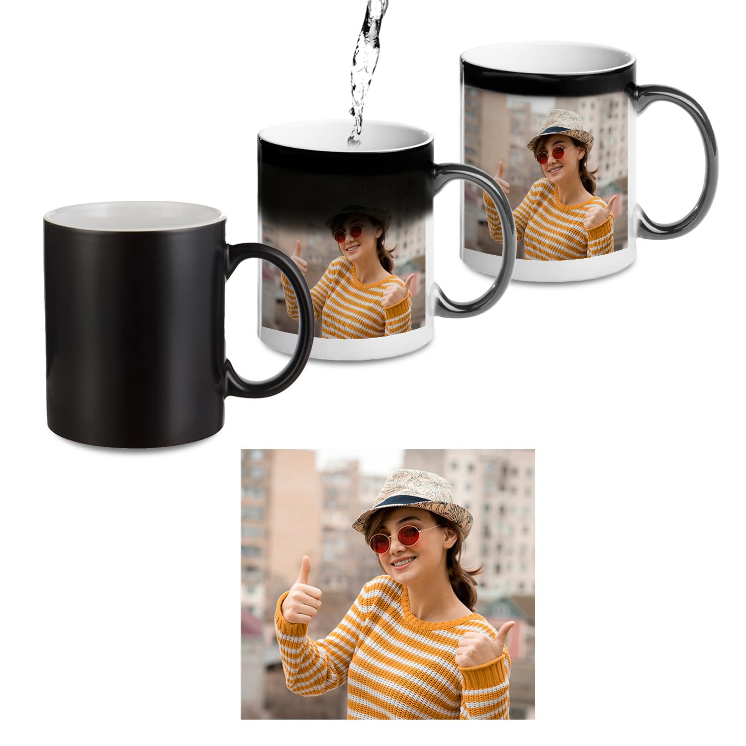 Personalised Heat Change Mug | Color Changing Mug with Custom Photo Design Magic Cup | Reveal Hidden Image with Hot Liquid | Perfect for Birthday, Christmas & Graduation Gifts | Picture 1 — image 1