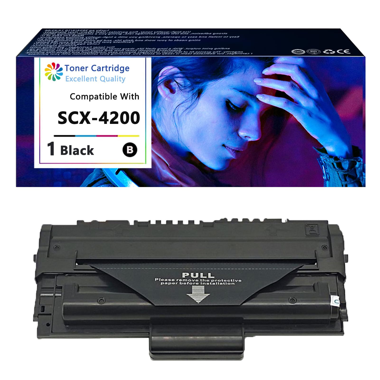 ERNITH SCX-4200 Toner Cartridge Replacement for Samsung SCX-4200 Toner Cartridges Compatible for Samsung SCX-4200 SCX-D4200A Printers