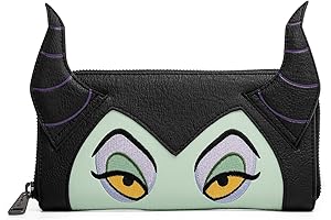 Disney Maleficent Villains Faux Leather Zip Around Wallet