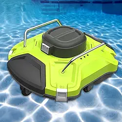 Robô aspirador de pó inteligente para piscinas,limpador automático de piscinas,120 minutos de autonomia,à prova d'água IPX8,adequado para piscinas acima do solo/enterradas de até 100 metros quadrados