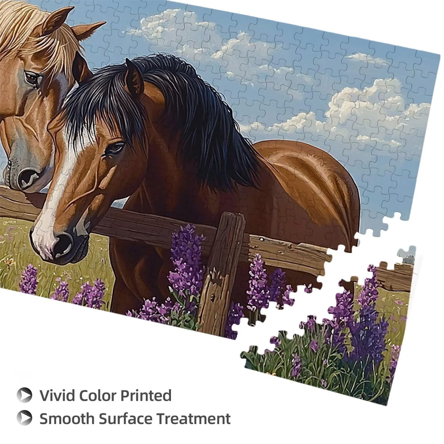 Gospodarstwo koni - Puzzle 900 sztuk dla dorosłych - Puzzle DIY, kreatywna rozrywka, sztuka nowoczesna, klasyczne puzzle dla dorosłych i młodzieży w wieku 12 lat, pomysł na prezent dla mężczyzn i