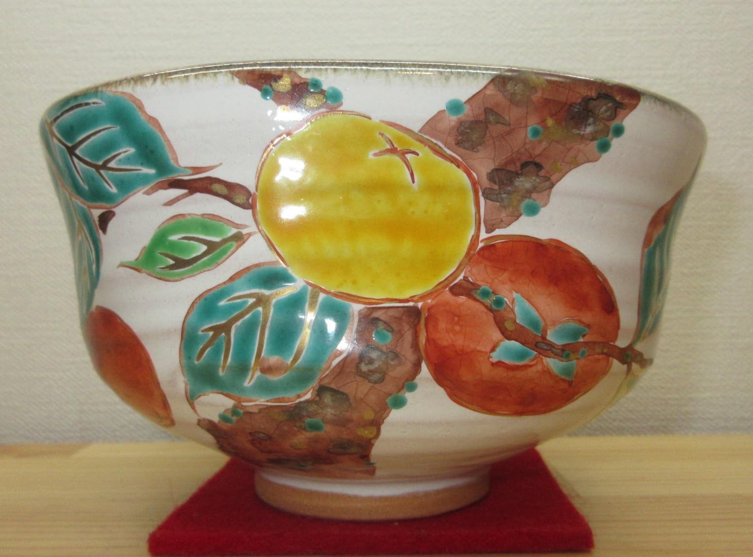 送料込【逢絢亭・新品】茶道具 茶碗 京焼 灰釉 沓形 柿の絵 中村良二 共箱入り Amazon | 【逢絢亭】茶道具 茶碗 抹茶碗 京焼 灰釉 沓形 柿の絵