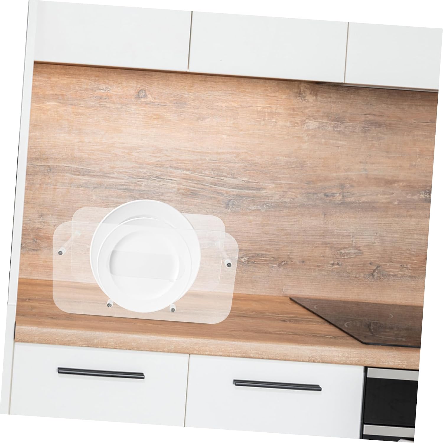 Zerodeko Acrylic Dinnerware Display Stand Plate Drying Rack for Kitchen Counter Space Saving Plate Organizer for Home Restaurant