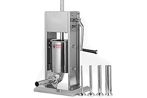 Stainless Steel Vertical Sausage Stuffer,Sliver,Dual Speed, Easy Clean Up Sausage Maker