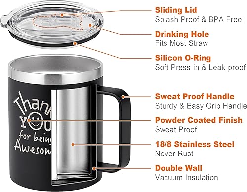 Miniatura 6 de DLOCCOLD Regalos de agradecimiento para hombres, taza de agradecimiento para compañeros de trabajo, día de cumpleaños o mujeres, agradecimiento a