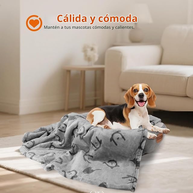 Foto 4 de 8 de Nobleza Manta Impermeable Perro, M 100 x 75cm Suave y Esponjosa Manta Mascota