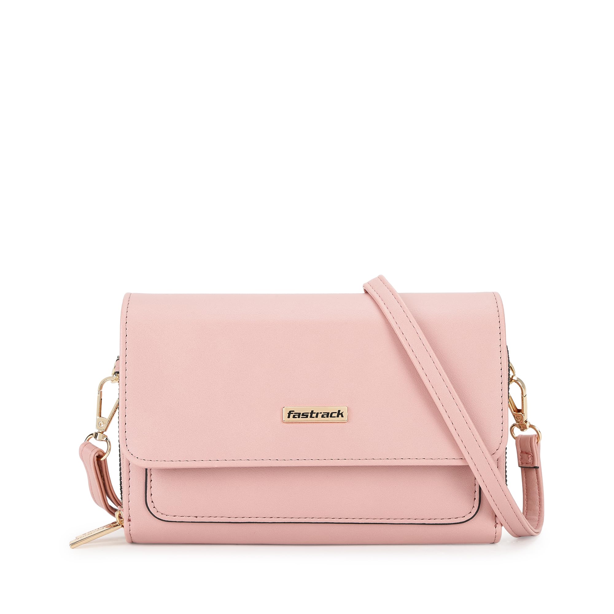 Women's Convertible Clutch with Adjustable Sling | Flap and Magnetic Button Closure | Dual Zip Compartments, Card Slots and Inner Zip Pocket | Stylish Everyday Clutch-image-33