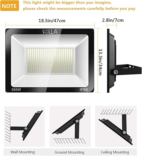 Miniatura 5 de SOLLA - Reflector led de seguridad para exteriores, 30W-400W