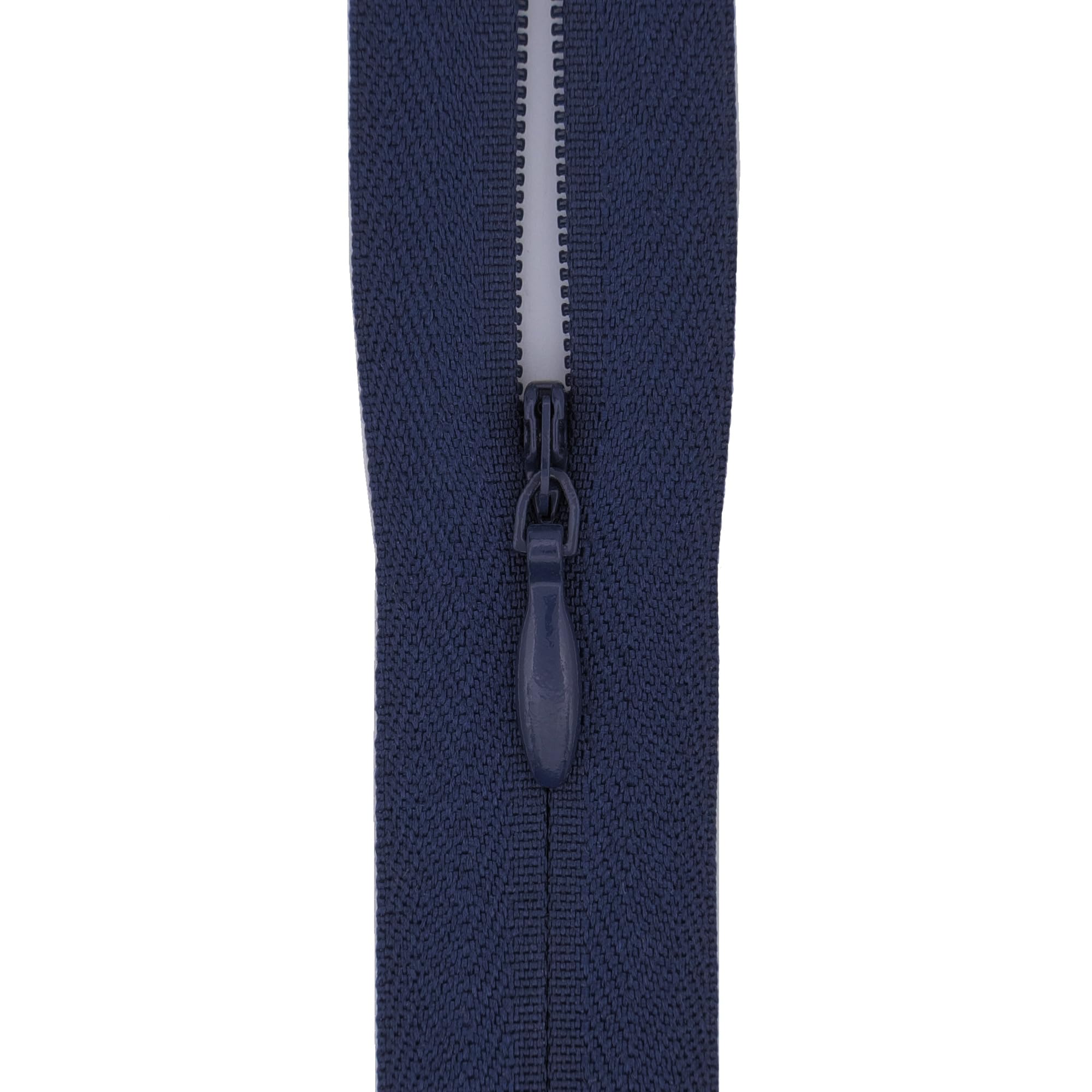 #3 Invisible Zip 22 Inch (56cm) – Close-End-with Woven Tape for Bridal Gowns, Maxi Dresses & Large Upholstery - Hidden Nylon Zips for Tailoring & Decor -5 Zips (Midnight Navy)