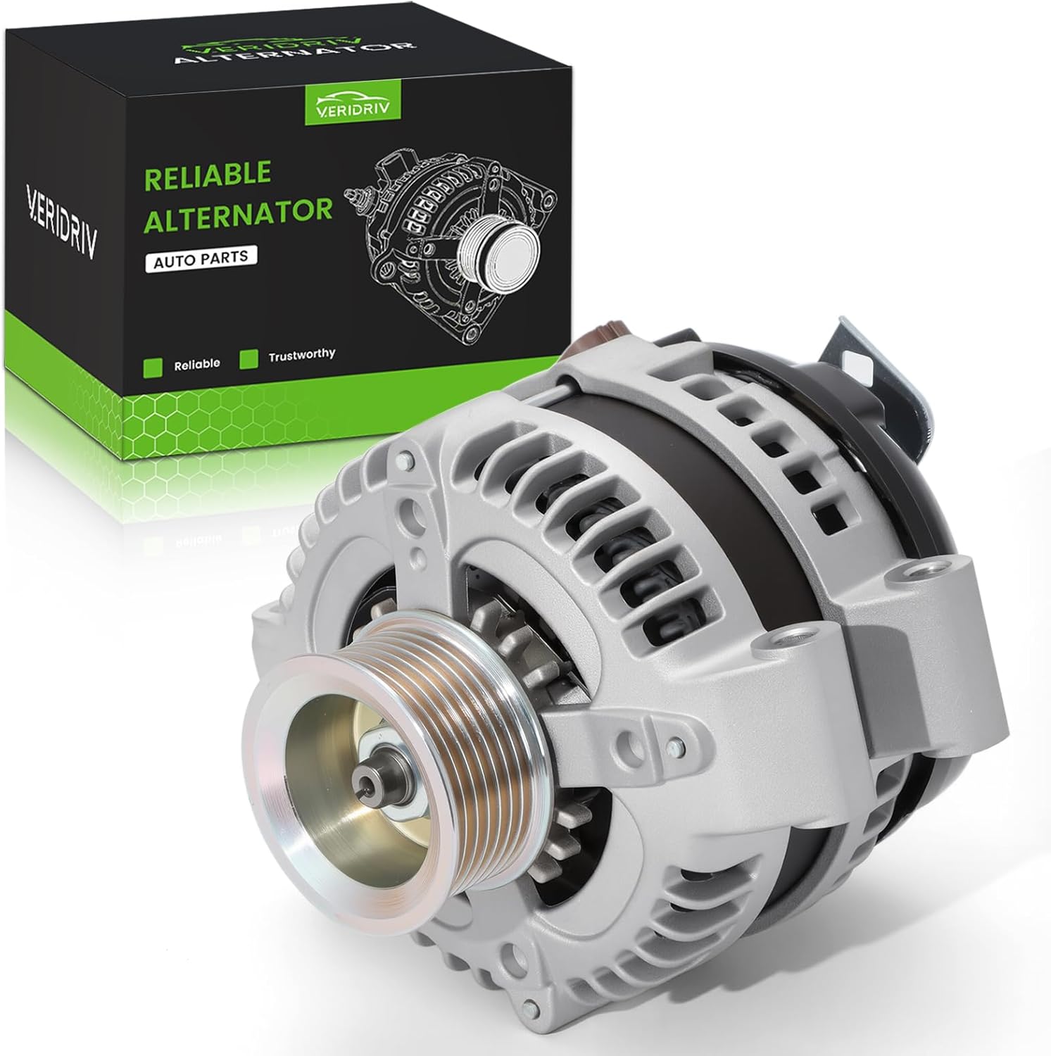 13980N Alternator Replacement for L4 2.4L/2.0L 2003-2007 Honda Accord, 2006-2011 Civic, 2007-2011 CRV, 2003-2011 Element, 2004-2008 Acura CSX, TSX, Replaces 31100RAAA01, 104210-4732