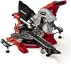 Einhell Dual Bevel Sliding Mitre Saw 1800W, 216mm, Double Bevel Pull Cut Saw, Laser, Dust Extraction, -45° Mitre, -47° Bevel, Circular Saw with 48T Blade for Cutting Wood and Plastic TE-SM 8L
